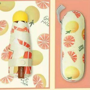 Grapefruit Mini Sun Rain Pocket Umbrella